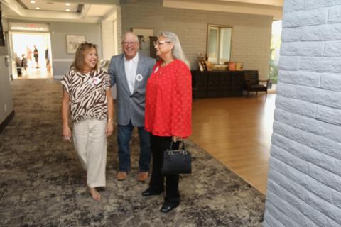 Classmates arriving at the 50th reunion